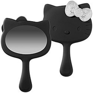 Noir hand held mirror
